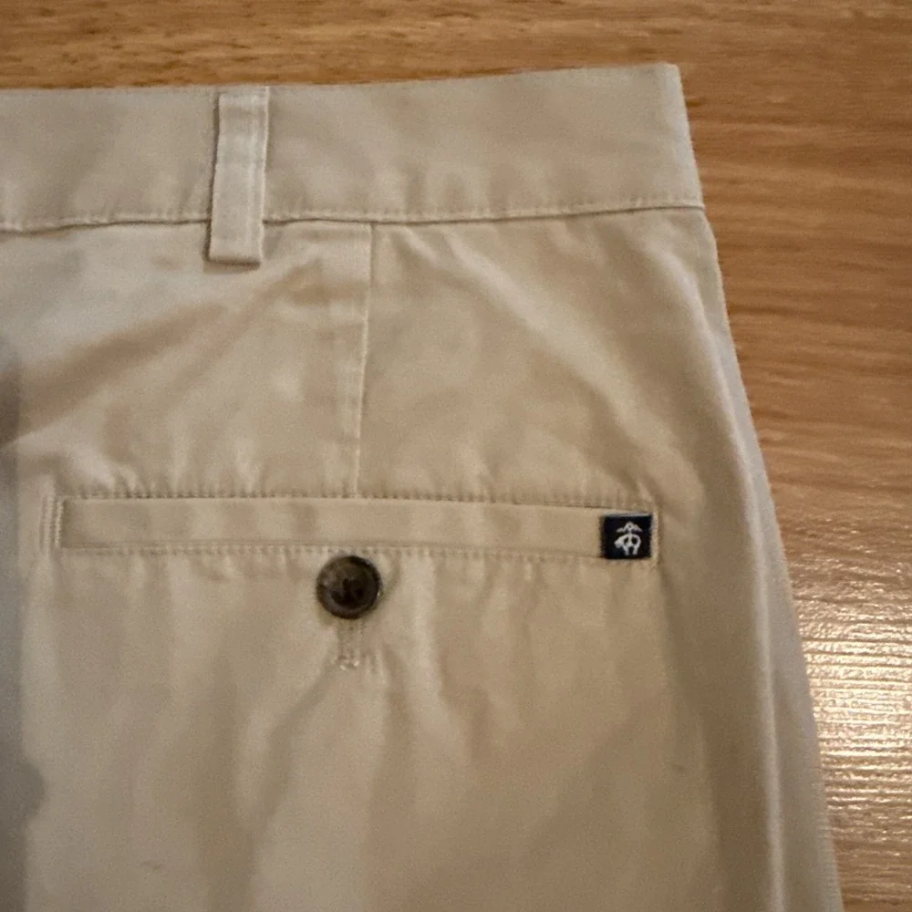 Brooks Brothers 346 Khaki Chino Pants Men's Beige 38x34 Flat Front Casual NWT